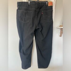 Levis 550 NEW  W/O Tag Tapered Leg Sz 50X32 Black Denim Relaxed Fit